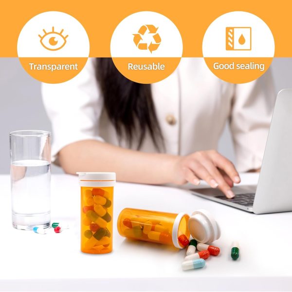 Wisesorb Desiccant Cap Pill Bottle, 30ml 20pcs Medicine Bottle, Pill - Image 6