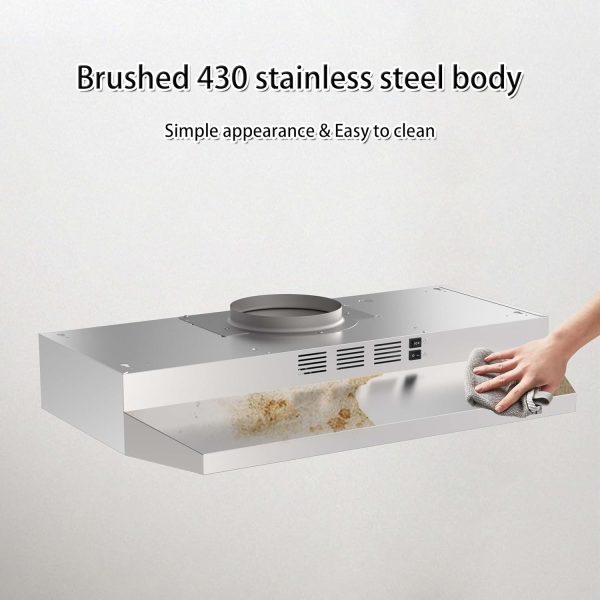 SNDOAS 30 inch Range Hood Ducted/Ductless Convertible Stainless Steel Range - Image 3