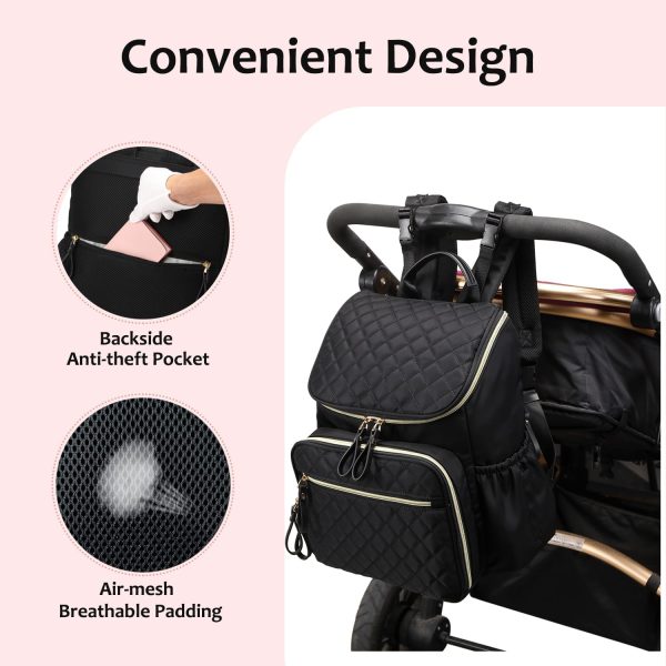 Large Capacity Diaper Bag with Stroller Buckle, Water-Resistant Travel - Image 5