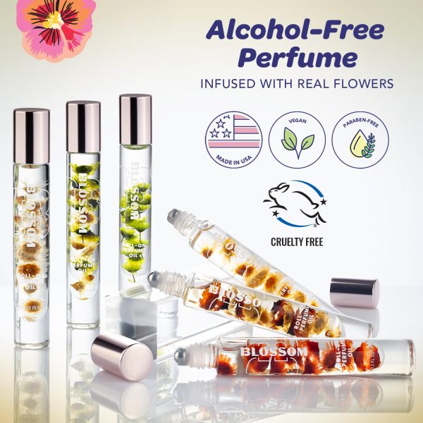 Blossom Roll on Perfume Oil for Women, Alcohol Free Gourmand Rollerball - Image 3