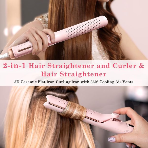 Hair Straightener and Curler 2-in-1, 360°Airflow Styler Curling Iron, 20 - Image 4