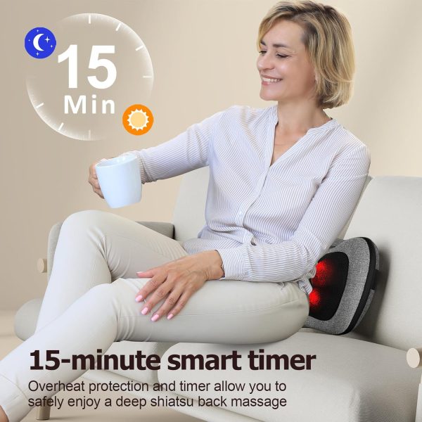 VIKTOR JURGEN Back Massager, Neck Massager with Heat, Massage Pillow Gifts - Image 3