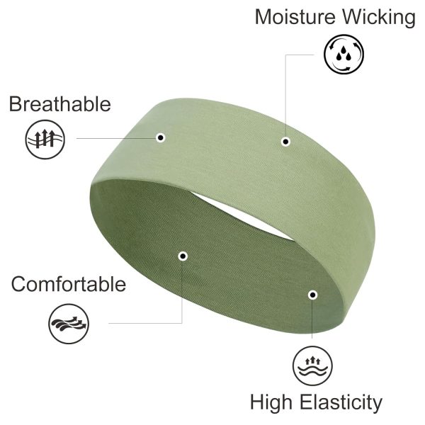 TERSE Headbands for Women's Short Hair - Non-Slip Elastic Sweat Hairbands, - Image 2