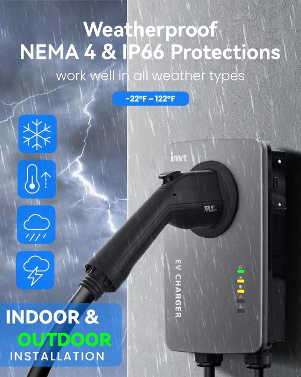 invt Level 2 EV Charger - 40 Amp EV Charger Level 2, NEMA 14-50 EVSE J1772 - Image 6