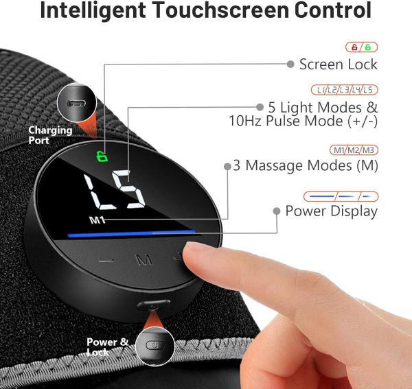 HALIDODO Red Light Therapy & Vibration Massage Knee Brace - Wireless - Image 5