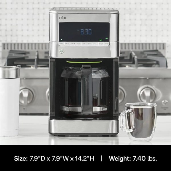 Braun BrewSense 12-Cup Drip Coffee Maker, Stainless Steel - PureFlavor & - Image 5