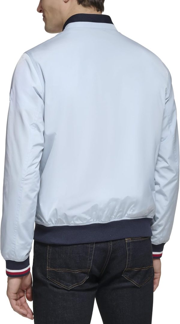 Tommy Hilfiger Mens Lightweight Varsity Rib Knit Bomber Jacket - Image 3