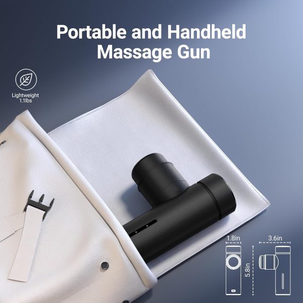 MERACH Mini Massage Gun with 8mm Amplitude, Percussion Massage Tools with 5 - Image 4