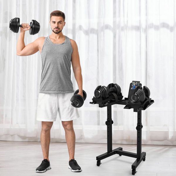Uboway Adjustable Dumbbell Stand- Dumbbell Rack with 4 Level Height - Image 5