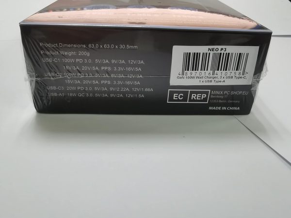 MINIX NEO P3 100W Turbo 4-Ports GaN Wall Charger, 3 x USB-C Port Fast - Image 14