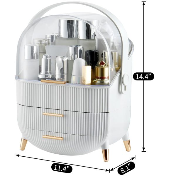 CANITORON Makeup Organizer,Skincare Organizer with 2 Drawers and - Image 2