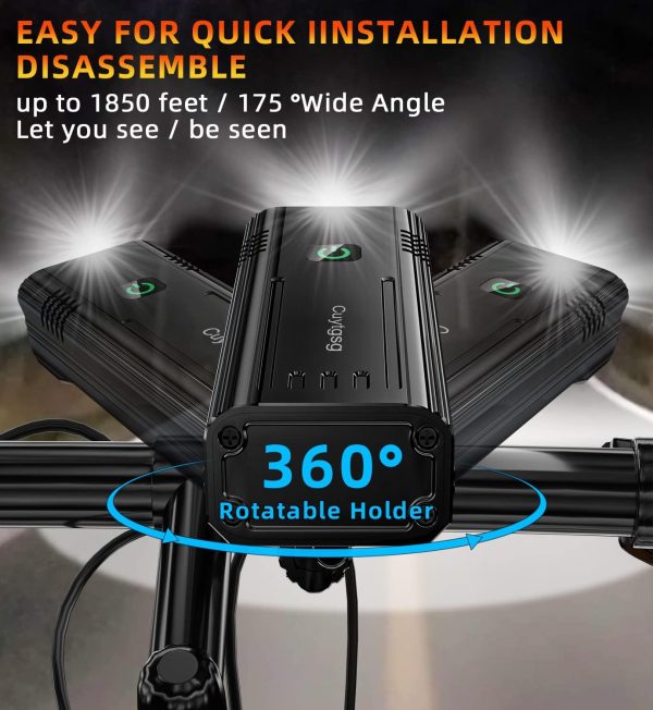 2025 New 6 LED 9500 Lumen Super Bright Bike Lights for Night - Image 5