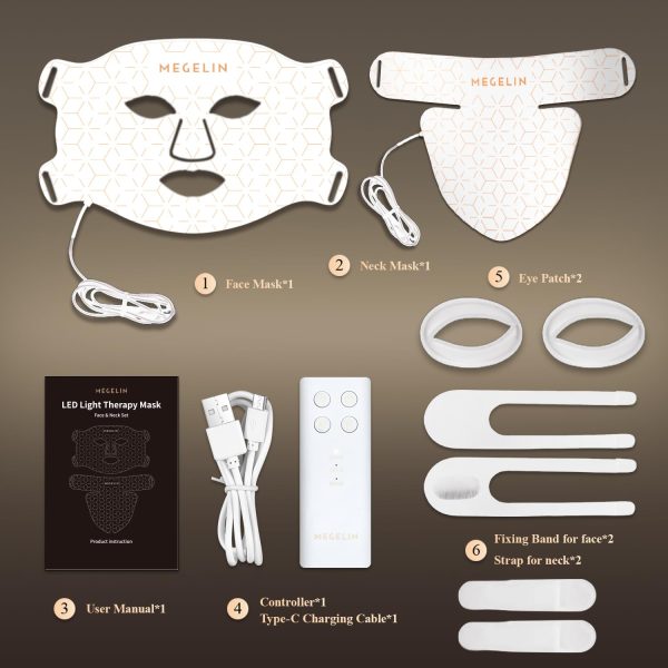 Led Red Light Therapy Face & Neck Mask, 7 Colors Led Light Therapy Facial - Image 9