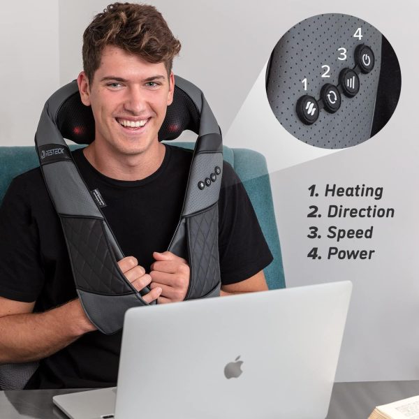 RESTECK Massagers for Neck and Back with Heat - Deep Tissue 3D Kneading - Image 8