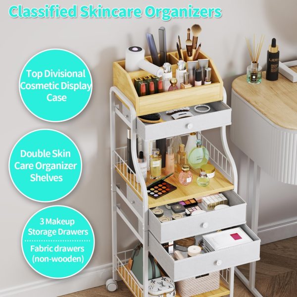 HapiRm Floor Makeup Organizer Storage - Skincare Make Up Organizers and - Image 3