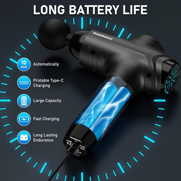 RAEMAO Massage Gun, Massage Gun Deep Tissue, Back Massage Gun for Athletes - Image 5