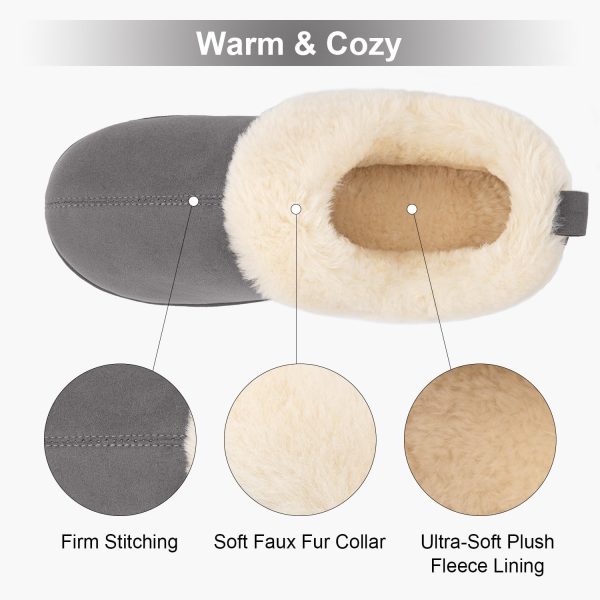 FamilyFairy Women Memory Foam Bootie Slippers, Warm Cozy Micro Suede - Image 4