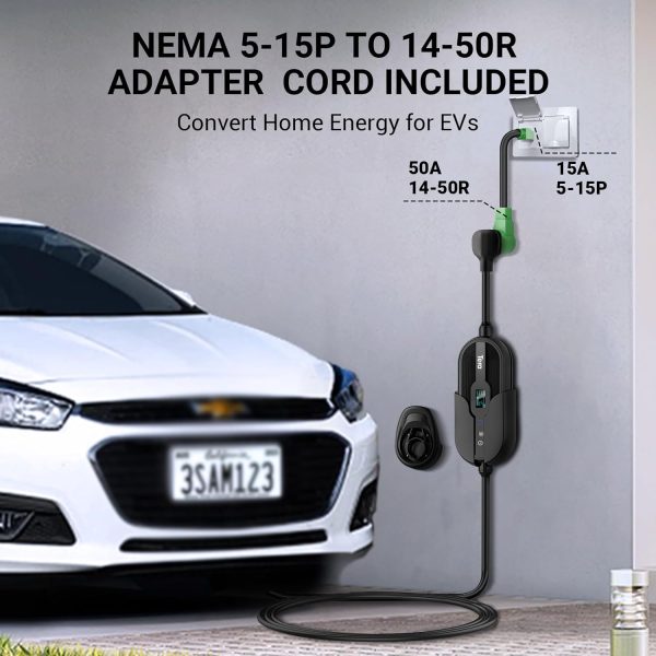 Tera Electric Vehicle Charger for Tesla: Level 1 & 2 J1772 32A 8A 110V 240V - Image 4