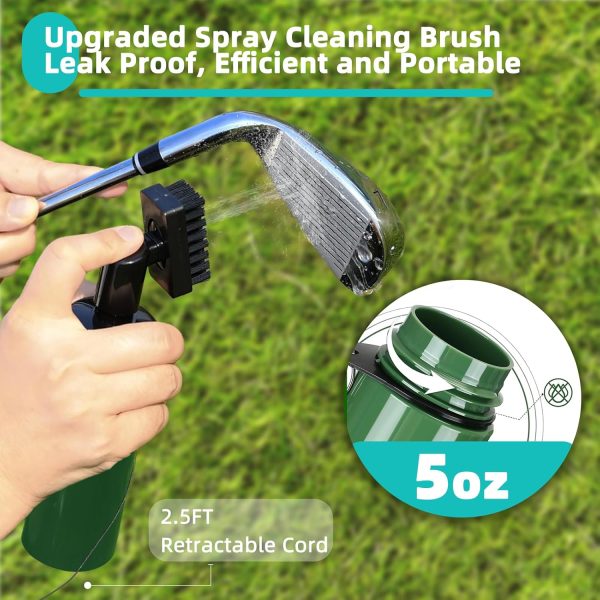 WinDu Pro Golf Club Cleaning Kit, 8'' Bottle Golf Water Brush and Groove - Image 2