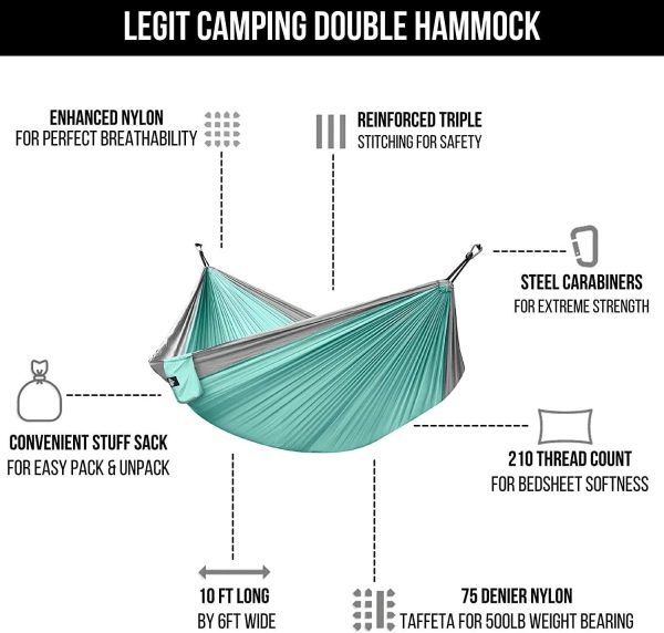 Hammock - Hammocks - 2 Person Hammock - Tree Hammock - Double Hammock - - Image 6