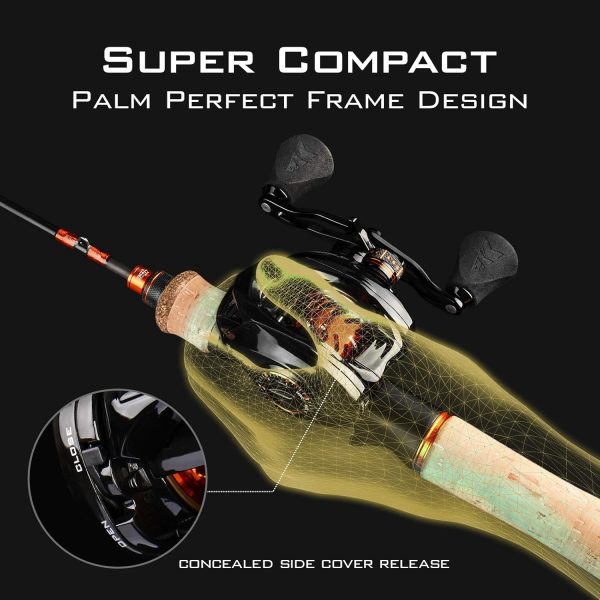 KastKing Zephyr Bait Finesse Baitcasting Reel, Carbon Fiber Fishing Reel - - Image 8