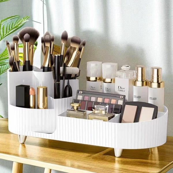 Rotating makeup organizer,Large Capacity Cosmetic Display Case, easy to - Image 2
