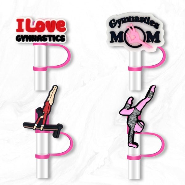 8Pcs Gymnast Straw Cover for Tumbler Cap, Gymnastics Straw Topper, 10mm - Image 2