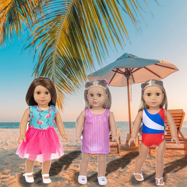 ebuddy Doll Clothes and Accessories 8 Sets Outfit with Shoes Backpack - Image 7