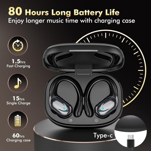 Wireless Earbuds Bluetooth Headphones 80hrs Playback Ear Buds Power Display - Image 2
