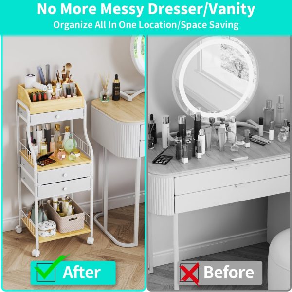HapiRm Floor Makeup Organizer Storage - Skincare Make Up Organizers and - Image 2