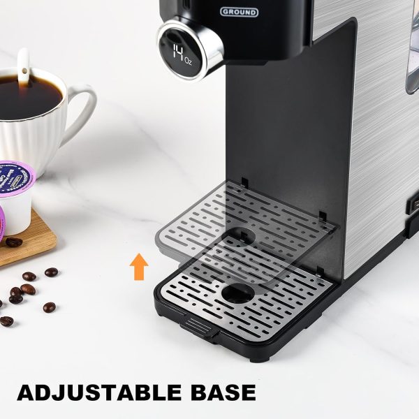 K Cup Pod Coffee Maker,One Cup Coffee Machine Brew 6-14 oz Ground Coffee - Image 5