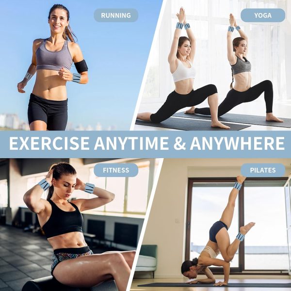 Ankle Wrist Weights for Women Adjustable Ankle Weights Set of 2 (1Lb Each) - Image 7