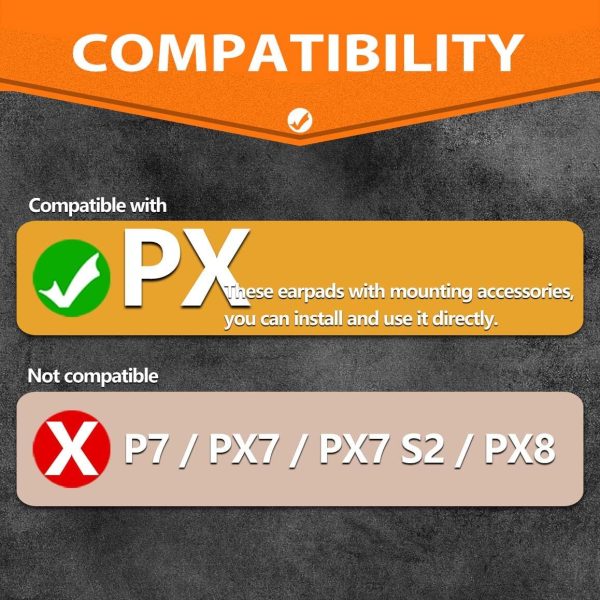PX Ear Pads - TRANSTEK Replacement Ear Cushion Compatible with Bowers & - Image 2