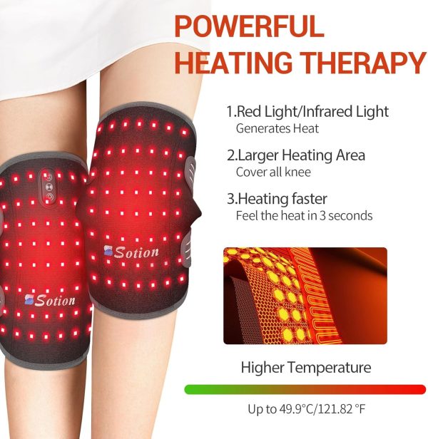 Red Light Therapy & Vibration Massage Knee Brace- 660nm&850nm Red Light - Image 6