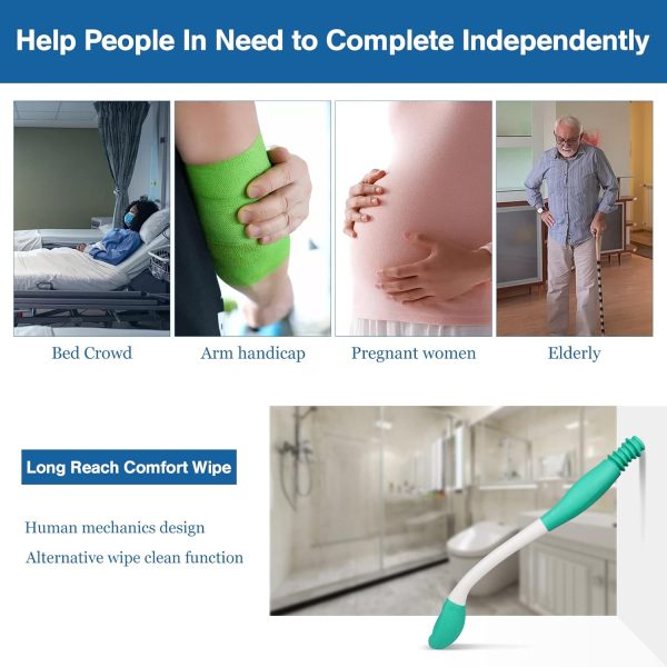 Long Reach Comfort Wipe Toilet Aids Tools, Bottom Wiper, Extends Your Reach - Image 2