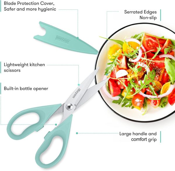Kitchen Shears, iBayam Kitchen Scissors All Purpose Heavy Duty Meat - Image 2