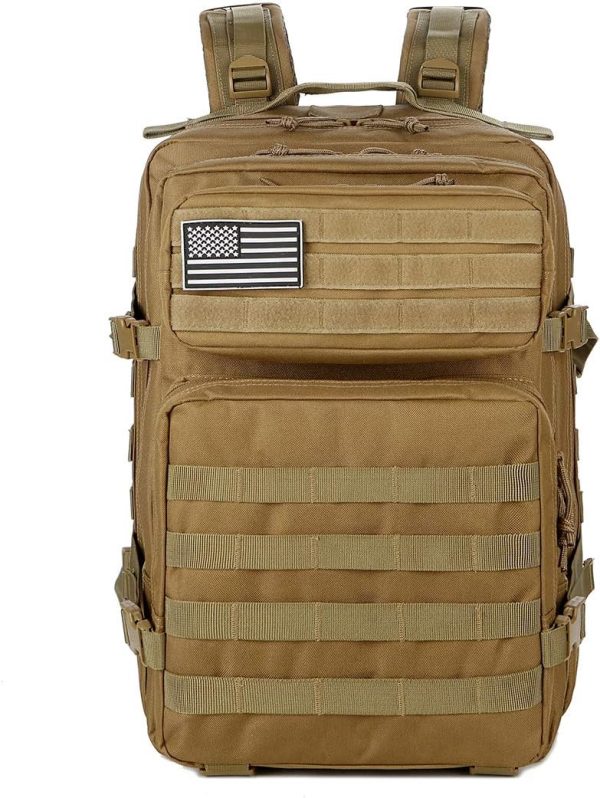 QT&QY 45L Military Tactical Backpacks Molle Army Assault Pack 3 Day Bug Out - Image 2