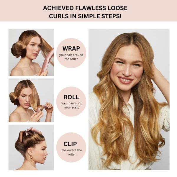 Kitsch Satin Heatless Curling Rod- XL Heatless Hair Curler w/Reliable Snap - Image 3