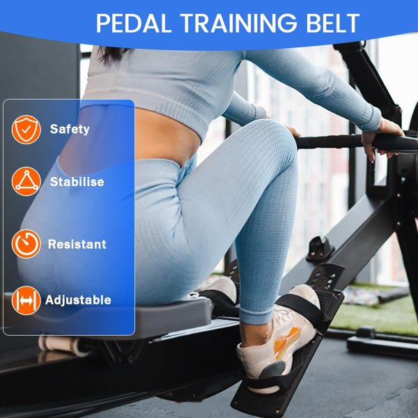 4pcs Universal Elliptical Machine Pedals Straps, Trainer Straps Leg Pedal - Image 4