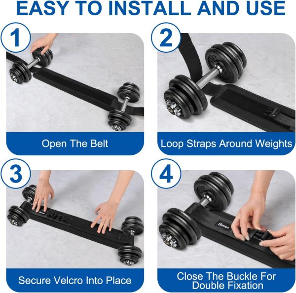 Hip Thrust Belt, Dumbbell Belt with 6.5mm Thick Non-slip Padding for Safety - Image 5