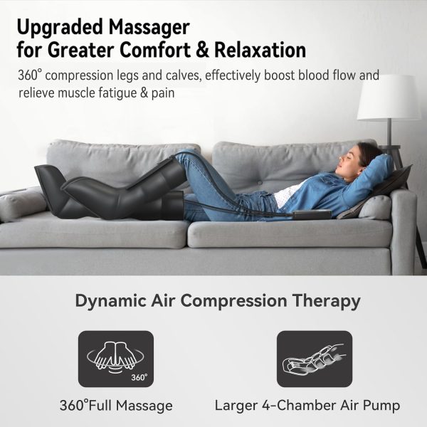 FIT KING Leg Massager, Upgraded Foot and Calf Massager with Air Compression - Image 2