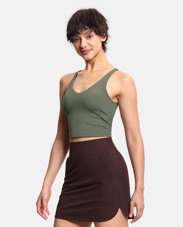 THE GYM PEOPLE Womens' Sports Bra Longline Wirefree Padded with Medium - Image 5