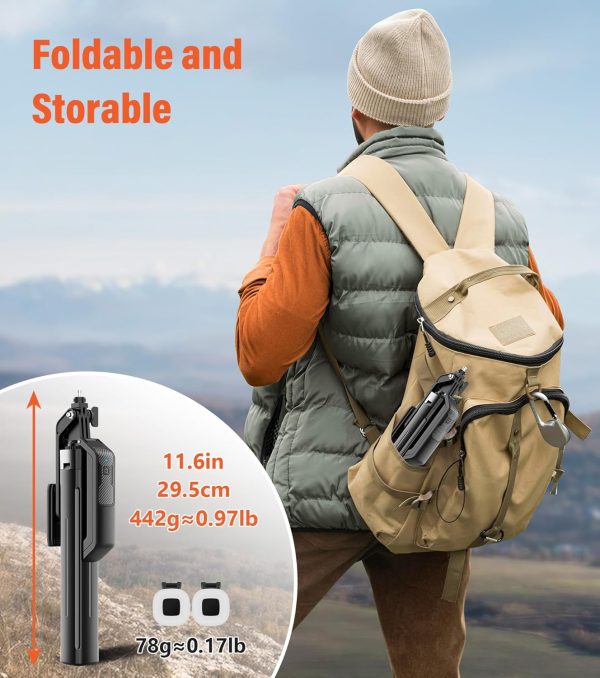 Selfie Stick Phone Tripod - 71 inch Tall Cell Phone Holder with Detachable - Image 8