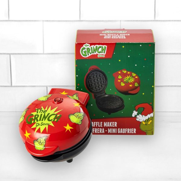 Uncanny Brands Dr. Seuss Grinch Mini Waffle Maker - Small Kitchen Appliance - Image 4