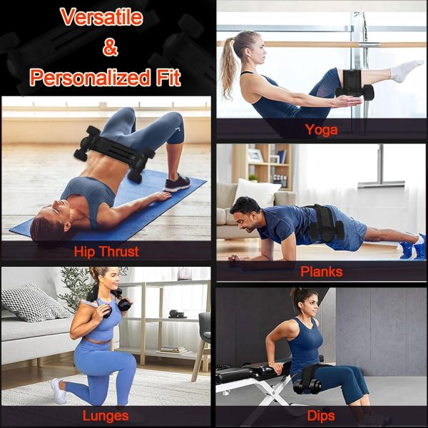 Powerlifting Belt Set Include Weightlifting Belt and Hip Thrust Belt, Dip - Image 6
