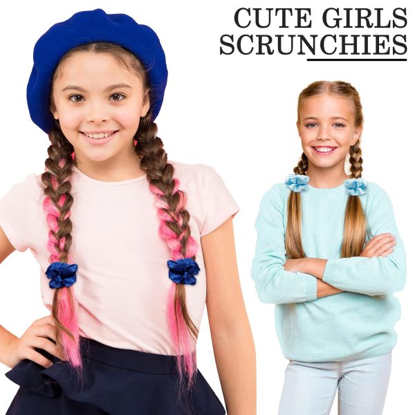 Satin Scrunchies for Women Girls 60 Pack, Satin Silk Scrunchies for Hair - Image 6