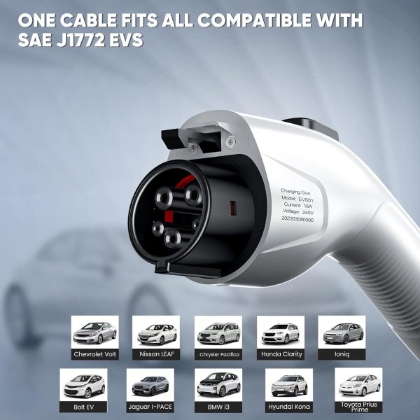 EV101 Portable EV Charger Level 1+2, 8/10/13/16 Amp Adjustable Electric Car - Image 3