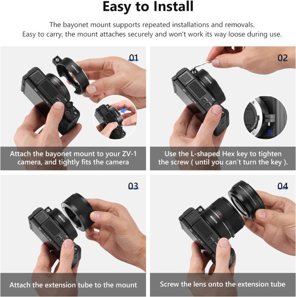 NEEWER Wide Angle Lens Compatible with Sony ZV1 Camera, 2 in 1 18mm HD Wide - Image 6