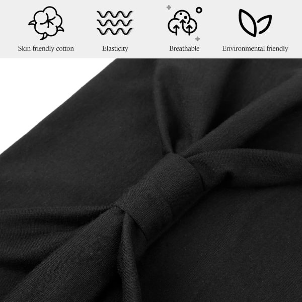 TERSE 2 Packs Headbands with Buttons for Mask Ear Savers 7’’ Extra Wide Non - Image 5