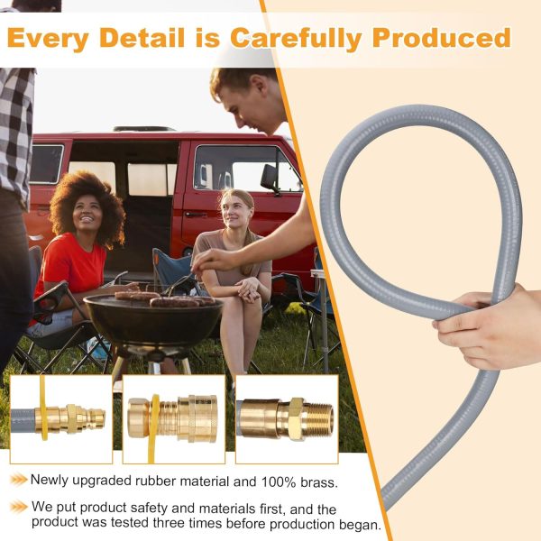50FT 3/4" ID Natural Gas Hose with Quick Connect 3/4" ID Natural Gas Hose - Image 5